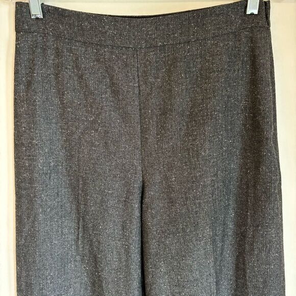 Rebecca Taylor Women’s tweed wide leg wool silk blend trouser pant size 6 EUC! - Picture 2 of 12